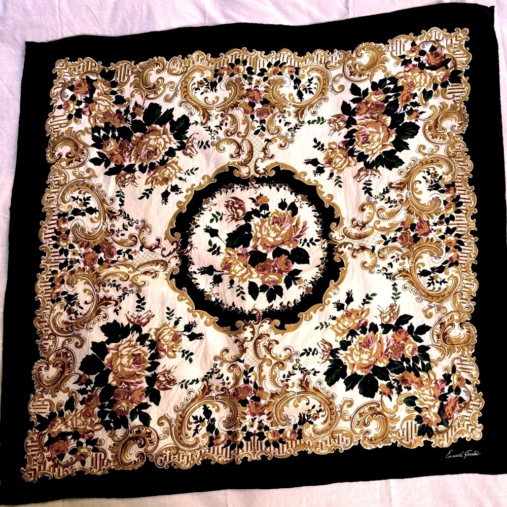 Emanuel Geraldo Hand Rolled Hem Silk Scarf